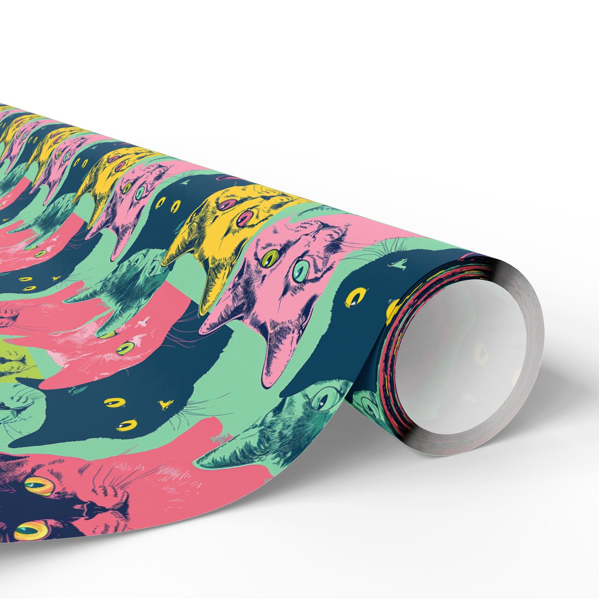 Colorful Cat Wrapping Paper - Playful Gift Wrap for Cat Lovers - Petunia Woof