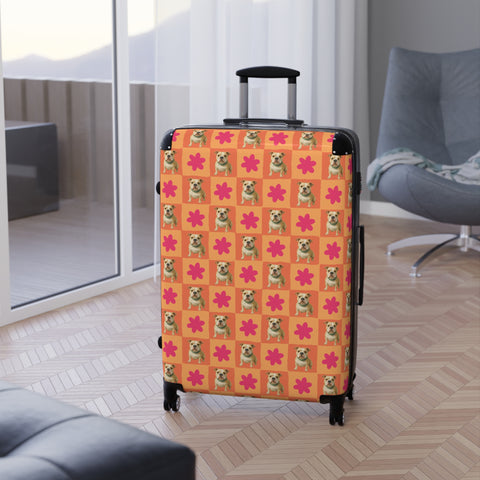 Custom Checkered Pet Suitcase