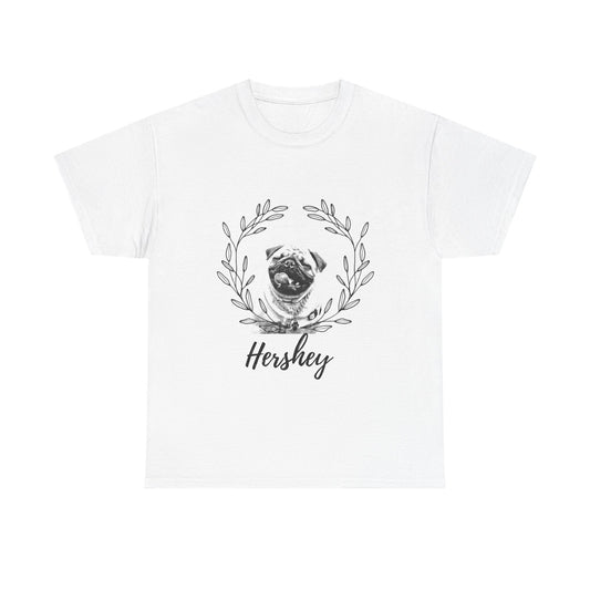 Custom Dog Portrait From Photo + Name T-shirt - Petunia Woof