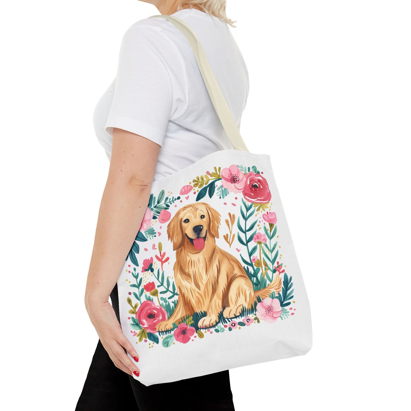 Cute Golden Retriever Tote Bag - Golden Retriever Lovers Perfect Gift - Petunia Woof