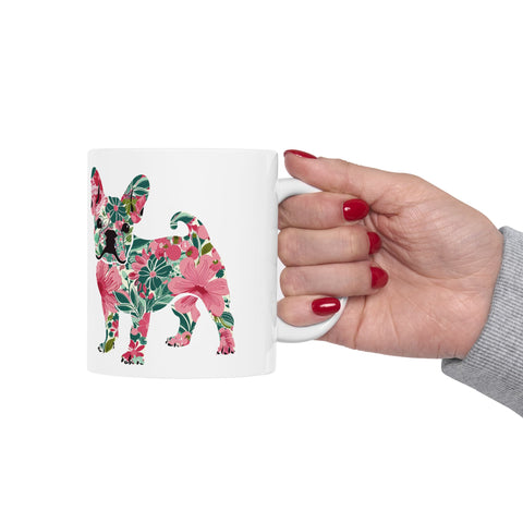 French Bulldog Floral Mug
