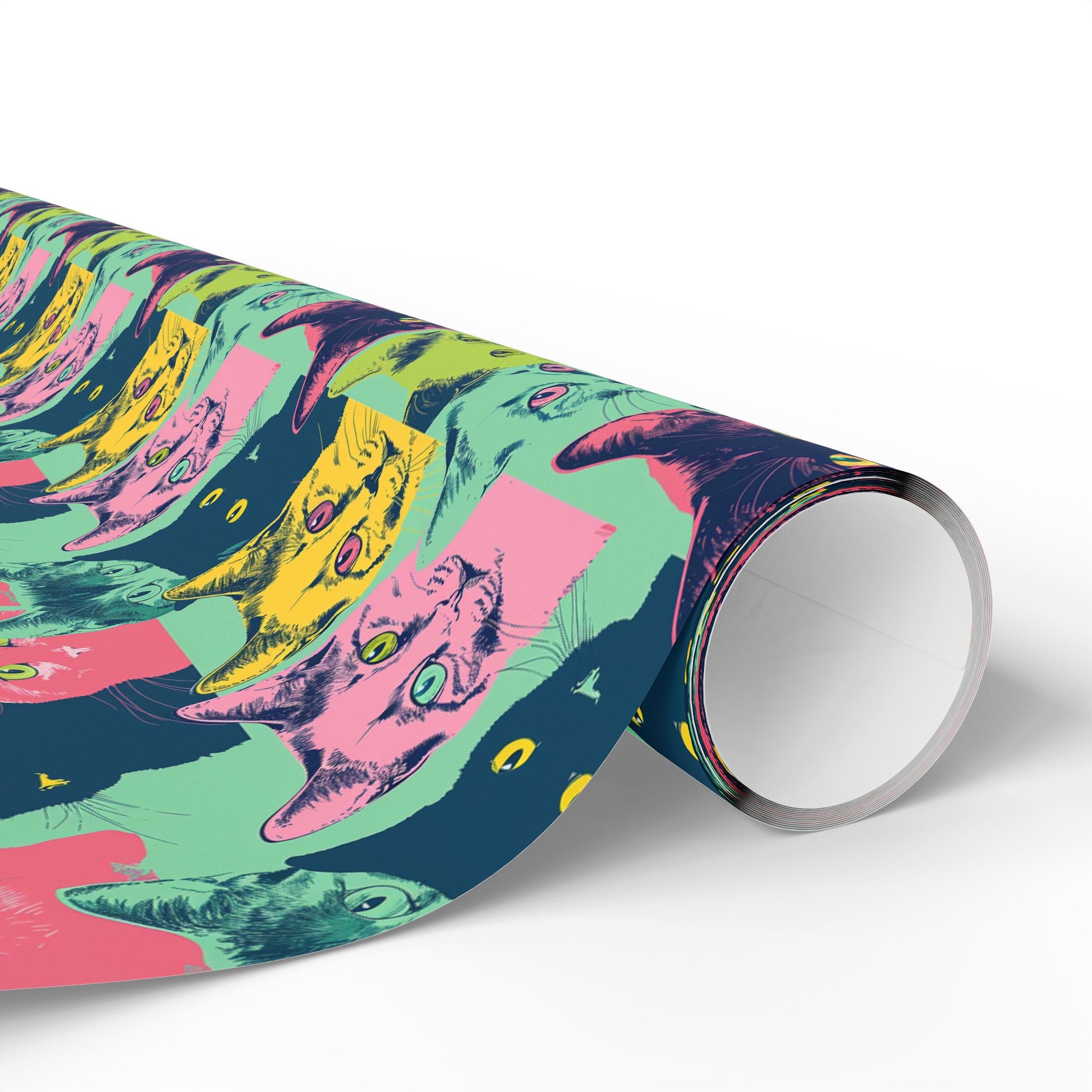 Colorful Cat Wrapping Paper - Playful Gift Wrap for Cat Lovers - Petunia Woof