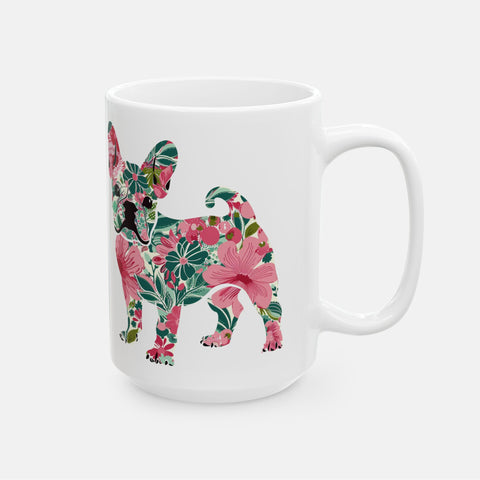 French Bulldog Floral Mug