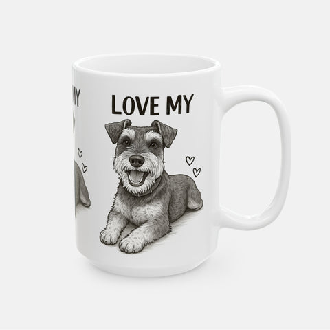 Custom "Love My" Pet Portrait Drawing Mug