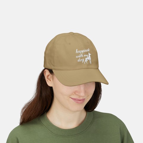 Custom Happiest With My Dog Cap