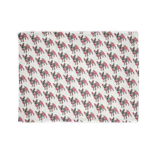 French Bulldog Cozy Floral Pattern Blanket - Petunia Woof