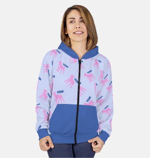 Custom Pet Hoodie | Pink & Blue