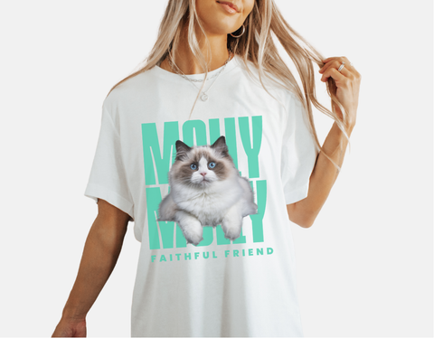 Billboard Custom Pet T-Shirt | Mint Font