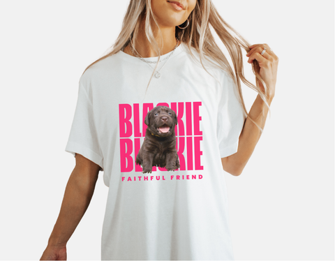 Billboard Custom Pet T-Shirt | Pink Font
