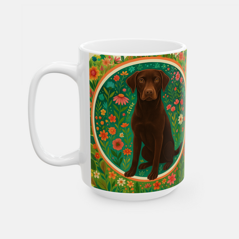 Custom Whimsical Floral Pet Mug