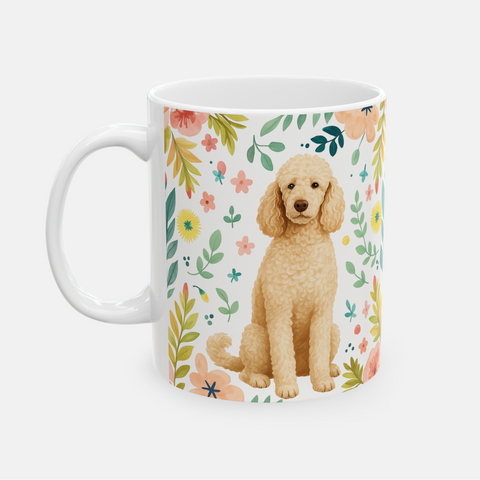Custom Pet Portrait Floral Mug