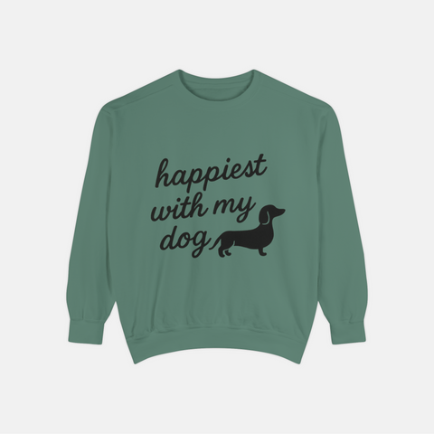Custom Happiest With My Dog Sweatshirt