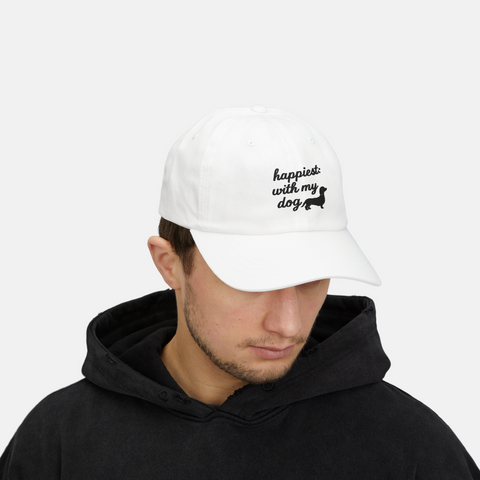 Custom Happiest With My Dog Cap