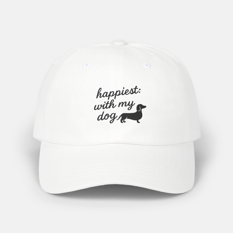 Custom Happiest With My Dog Cap
