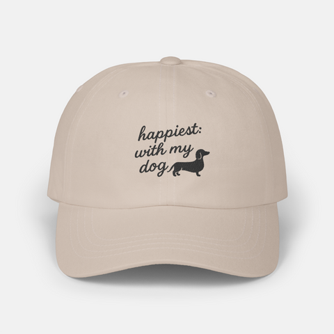 Custom Happiest With My Dog Cap