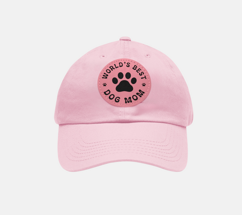 Best Dog Mom Leather Patch Hat
