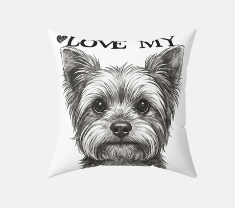 Custom "I Love" My Pet Throw Pillow