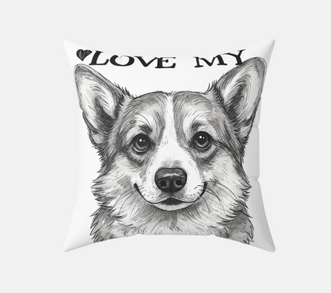 Custom "I Love" My Pet Throw Pillow