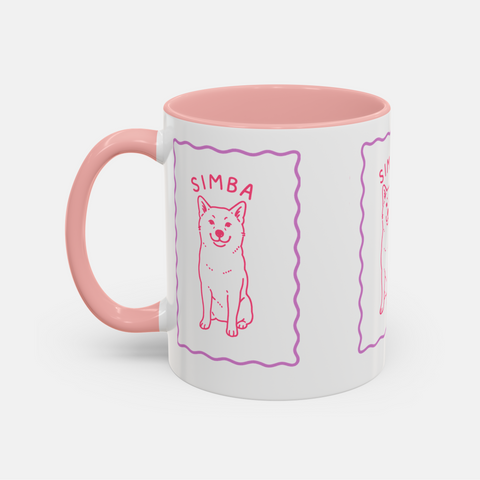Custom Simple Drawing Pet Portrait Mug