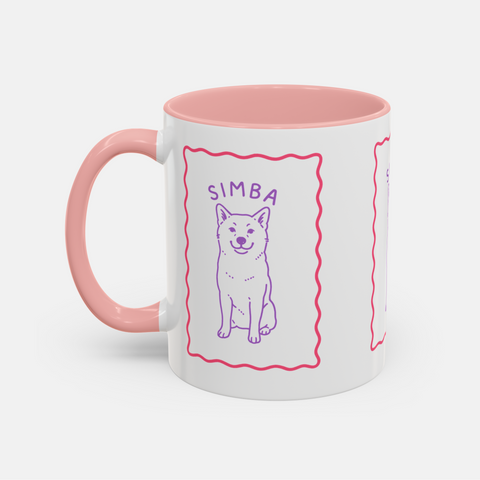 Custom Simple Drawing Pet Portrait Mug