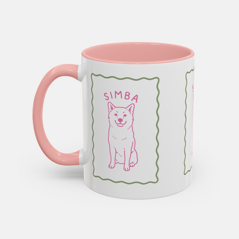 Custom Simple Drawing Pet Portrait Mug