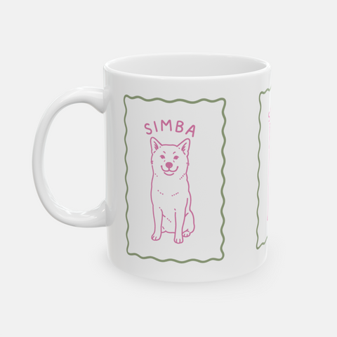 Custom Simple Drawing Pet Portrait Mug
