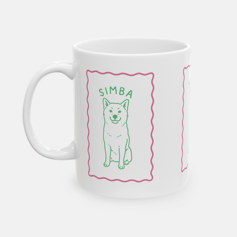 Custom Simple Drawing Pet Portrait Mug