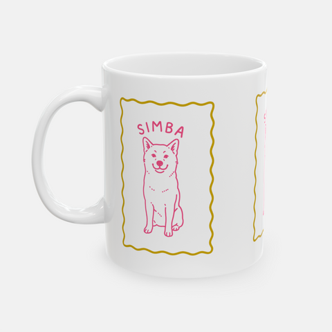 Custom Simple Drawing Pet Portrait Mug