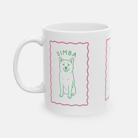 Custom Simple Drawing Pet Portrait Mug