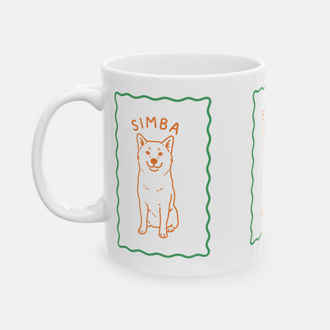 Custom Simple Drawing Pet Portrait Mug