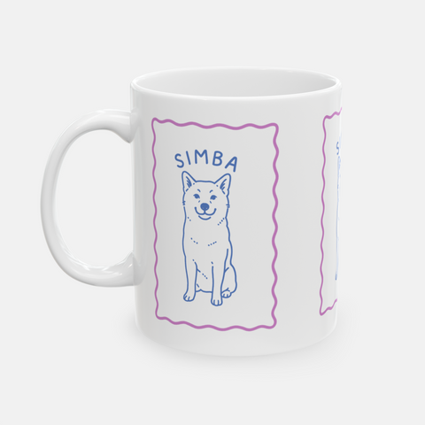 Custom Simple Drawing Pet Portrait Mug