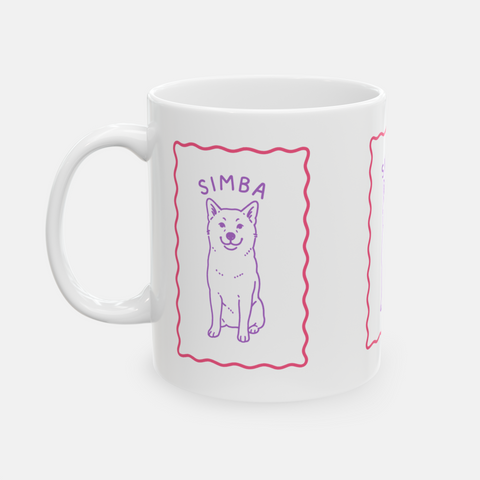 Custom Simple Drawing Pet Portrait Mug