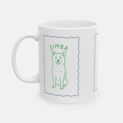 Custom Simple Drawing Pet Portrait Mug