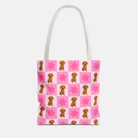 Custom Checkered Pet Tote Bag