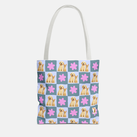 Custom Checkered Pet Tote Bag