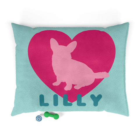 Custom Hearted Pet Bed