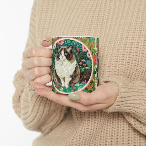 Custom Whimsical Floral Pet Mug