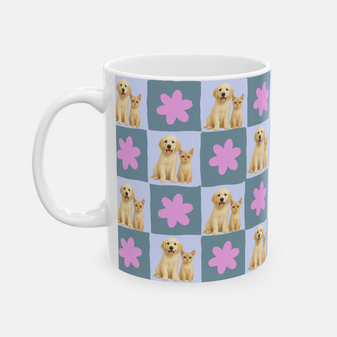 Custom Checkered Pet Mug