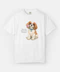 Custom Stop to Smell the Flowers dog mom T-shirt — personalized pet photo tee — Petunia Woof