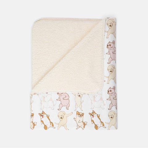 Sherpa Blanket - Dancing Dogs Print
