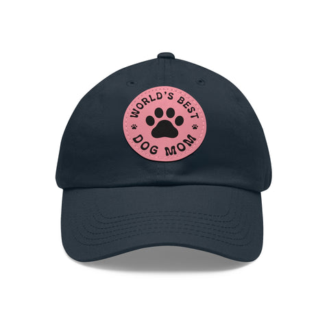Best Dog Mom Leather Patch Hat