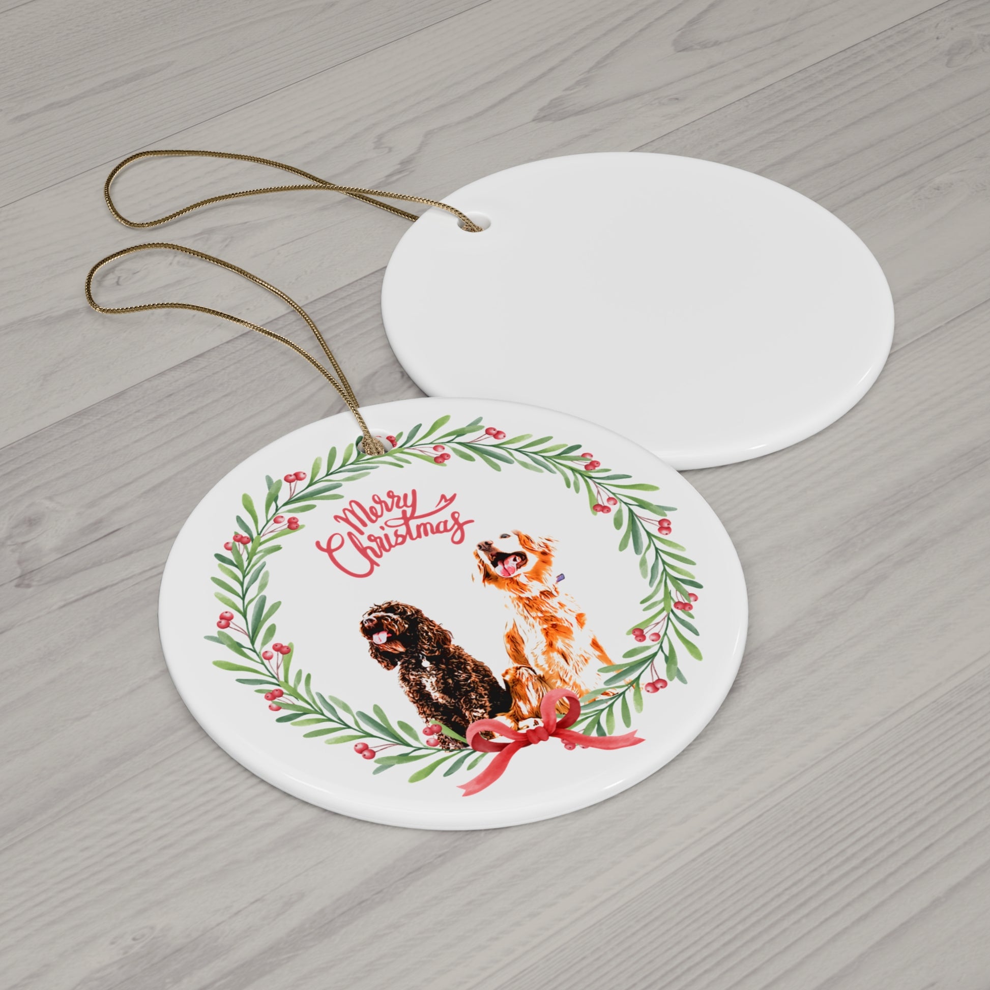 Personalized Pet Picture Christmas Ornament - Petunia Woof