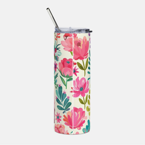 Copy of Floral French Bulldog Stainless Steel Tumbler