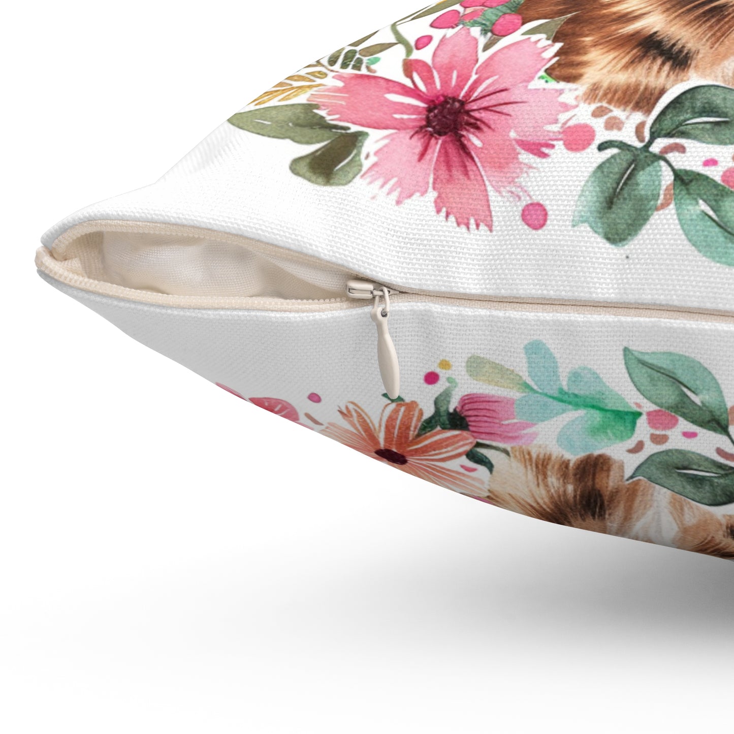 Adorable Floral Cat Print Pillow – Perfect for Cat Lovers - Petunia Woof