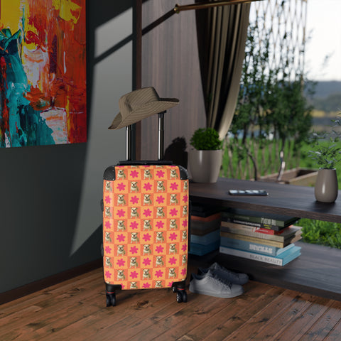 Custom Checkered Pet Suitcase