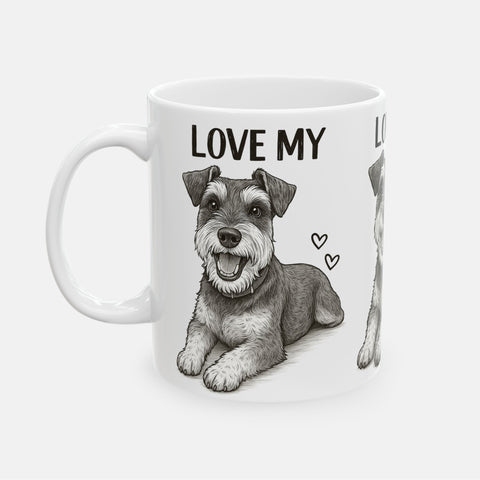 Custom "Love My" Pet Portrait Drawing Mug