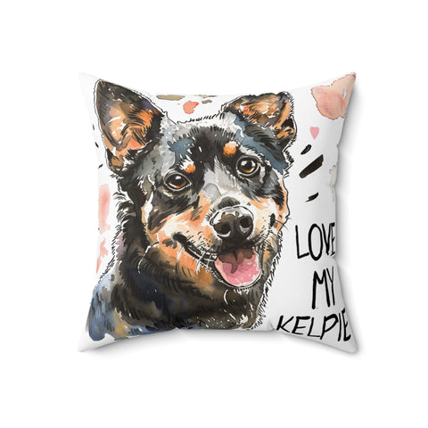 Love My Kelpie Throw Pillow