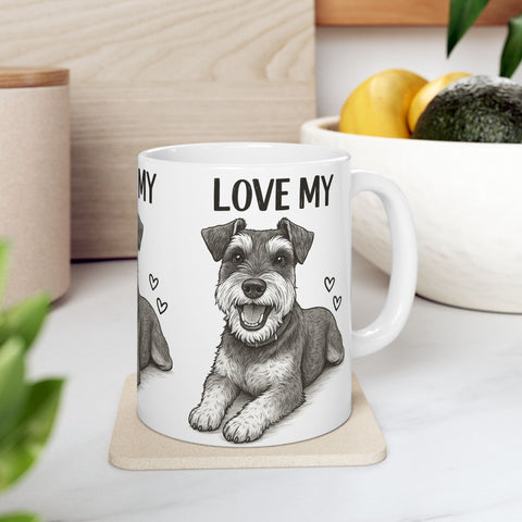 Custom "Love My" Pet Portrait Drawing Mug