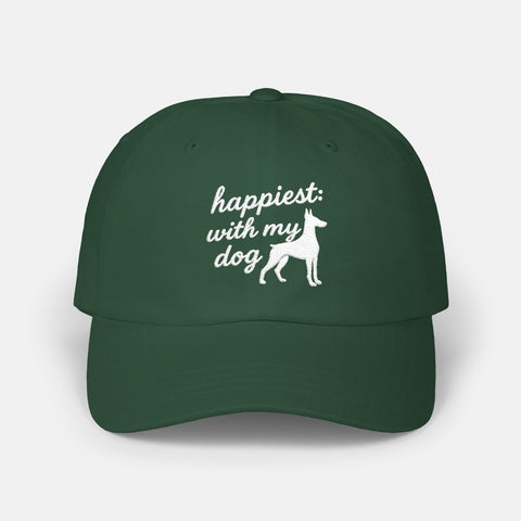 Custom Happiest With My Dog Cap