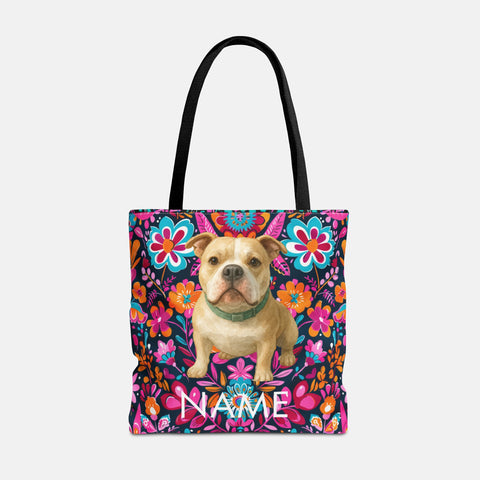 Custom Pet Portrait Tote Bag